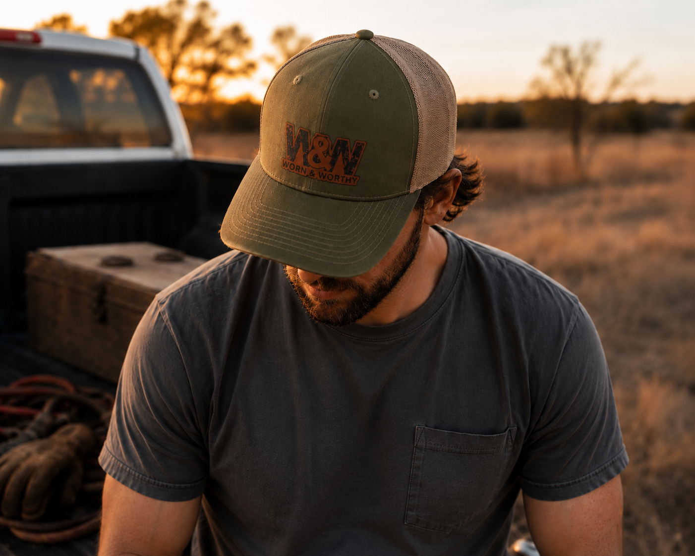 PRE-ORDER | Worn & Worthy Leather Patch Richardson 112 Trucker Hat