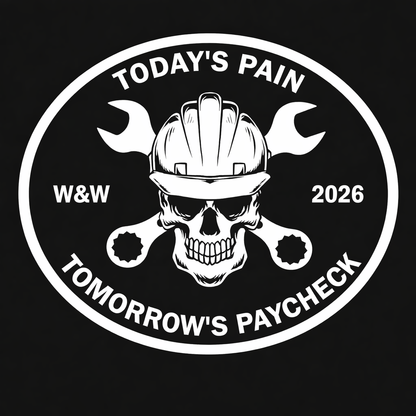 Today's Pain Tomorrow's Paycheck - 6" Window Decal