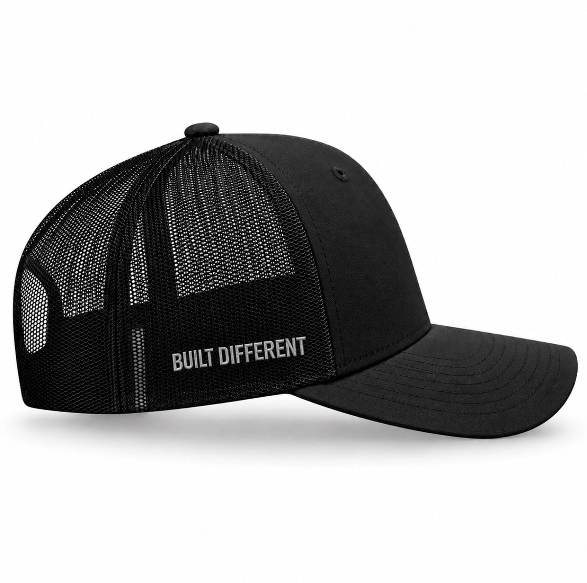 Black Built Different Trucker Hat | Worn & Worthy