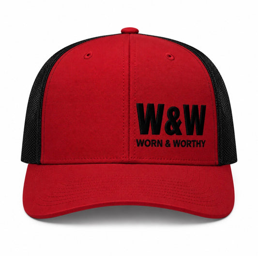 Built Different Hat | Red/Black Richardson 112