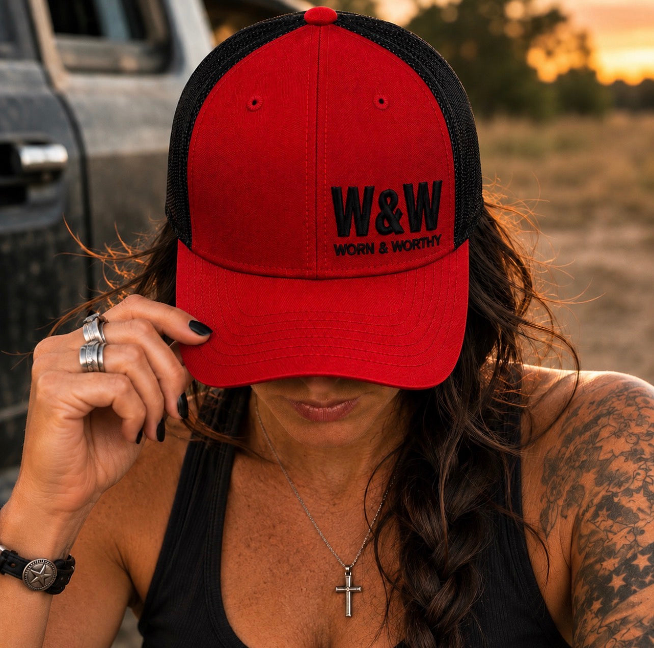 Built Different Hat | Red/Black Richardson 112